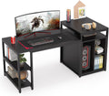 Black Computer Desk with Storage Shelf O390