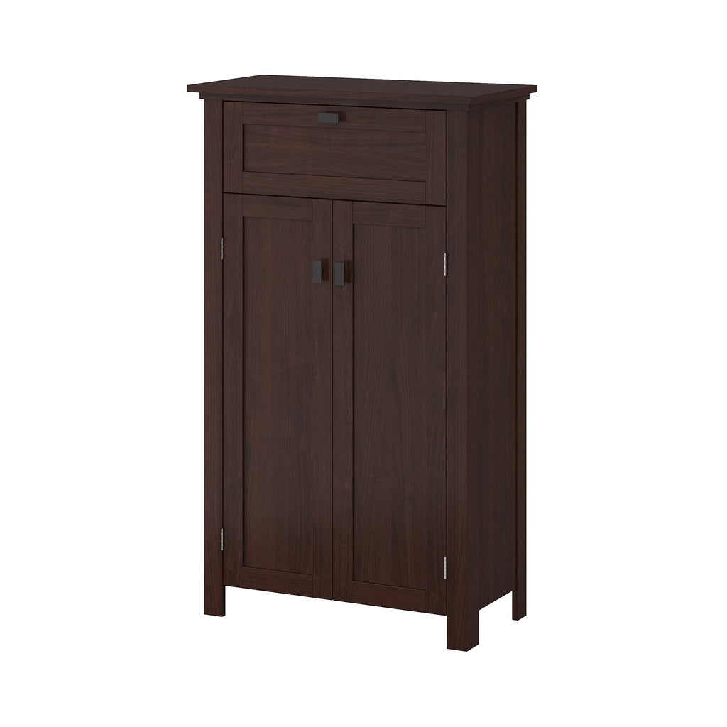 Two-Door Floor Cabinet, Dark Woodgrain O374