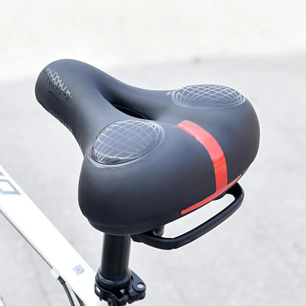 Black and Red Padded Bike Seat Cushion G444