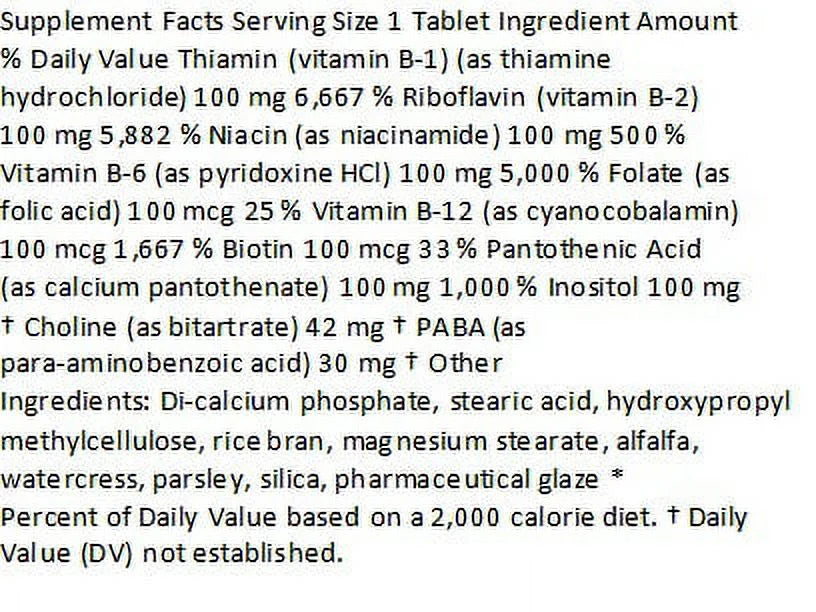 90 Tablets B-100 Complex U77857