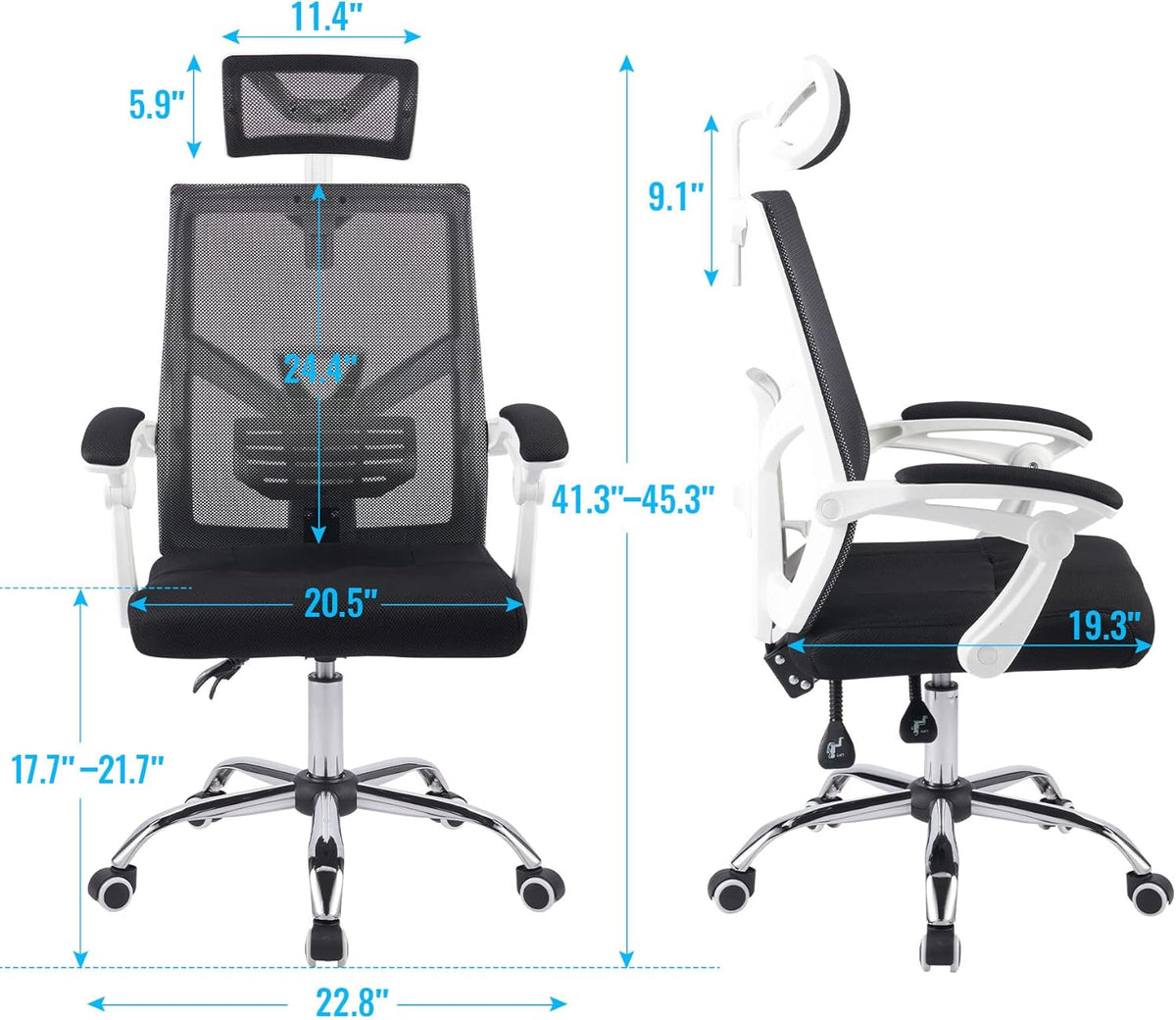 Black Ergonomic Mesh Office Chair with Lumbar Support G77740