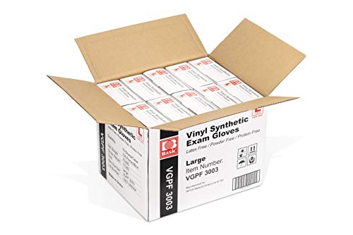 Clear Vinyl Exam Gloves, Extra-Large, Pack of 1000 D7422