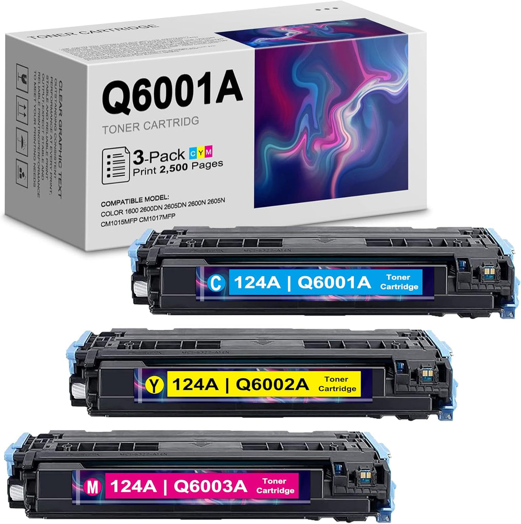 3-Pack Toner Cartridge for HP Color 1600 2600dn 2605dn Printers R139710