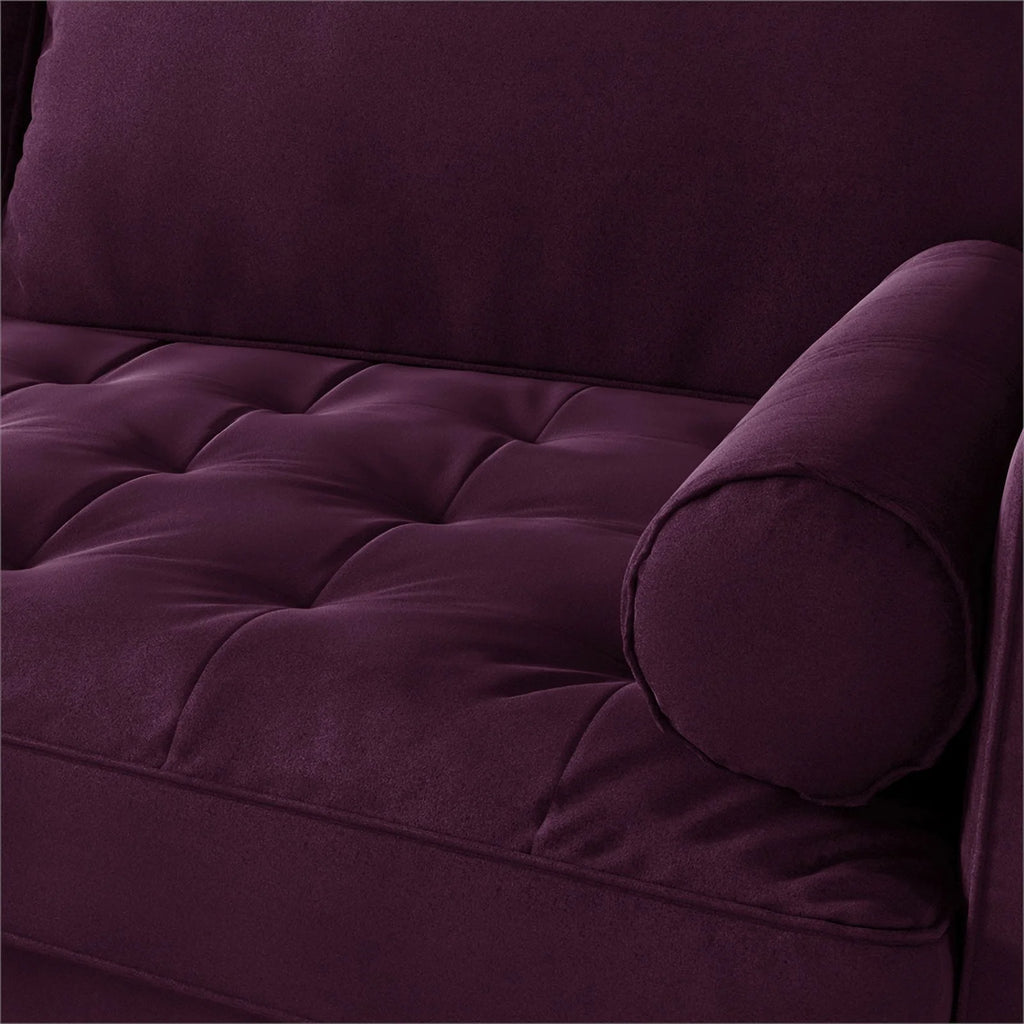 Purple Velvet Upholstered Loveseat A952