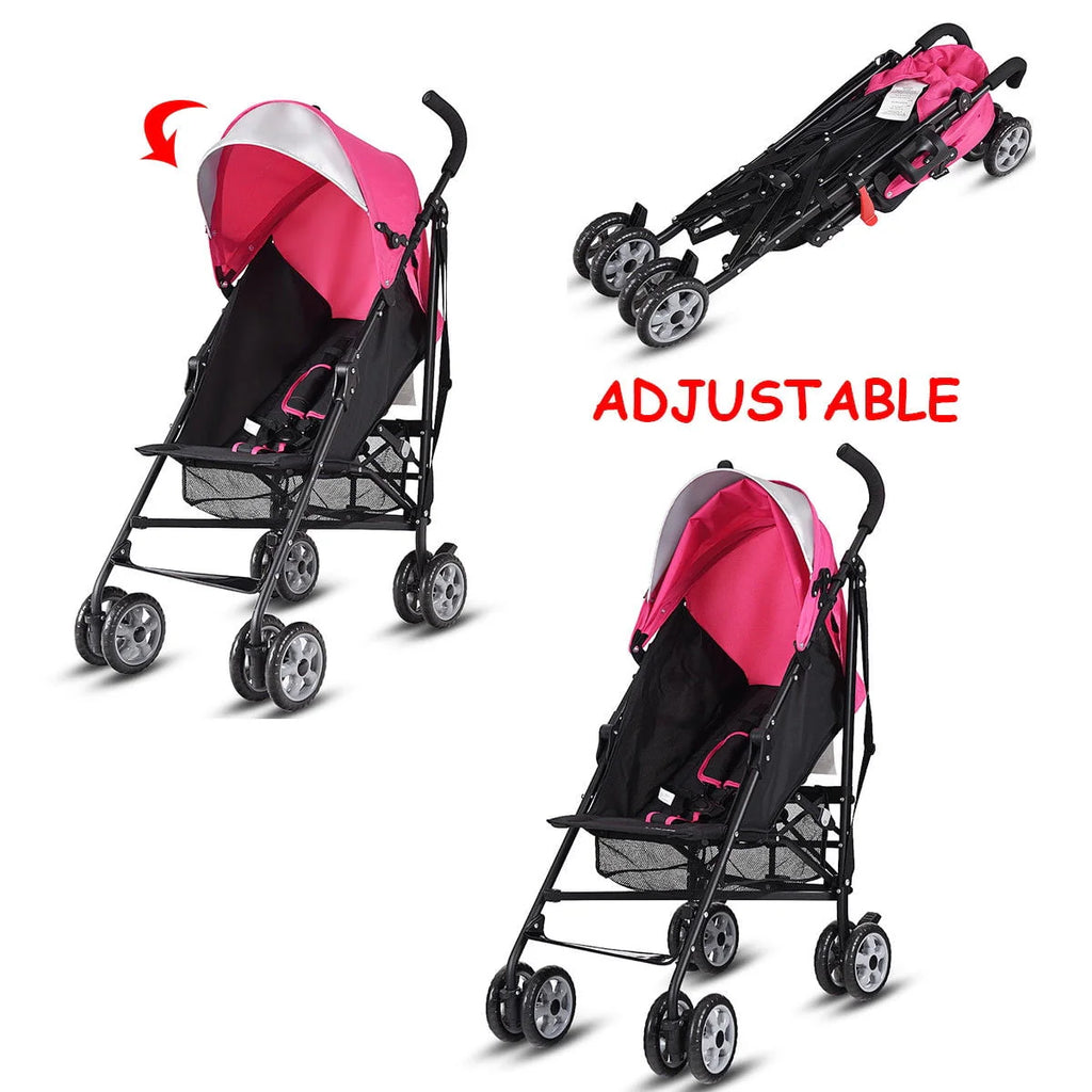 Folding Lightweight Umbrella Stroller with Storage Basket Black B482201