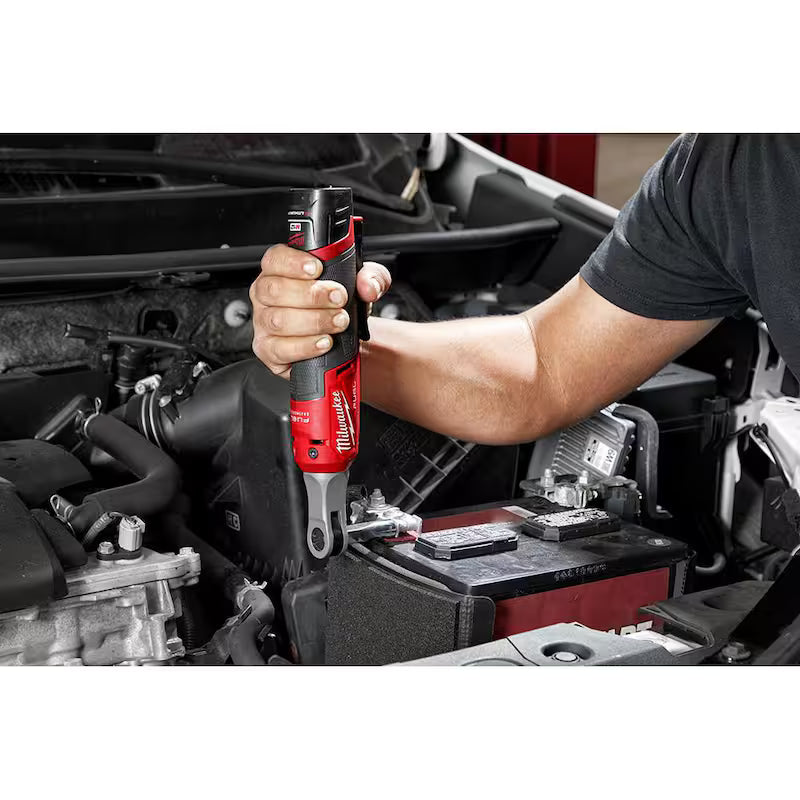 12V Lithium-Ion Brushless Cordless 1/4 in. Ratchet Kit with Batteries, Charger and Bag D974870