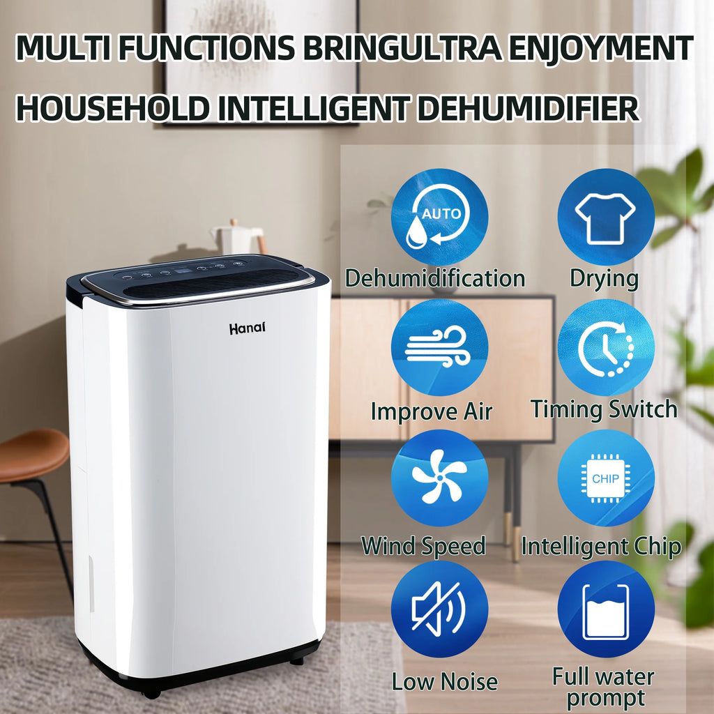 22 Pints Portable Dehumidifier with Drain Hose M225