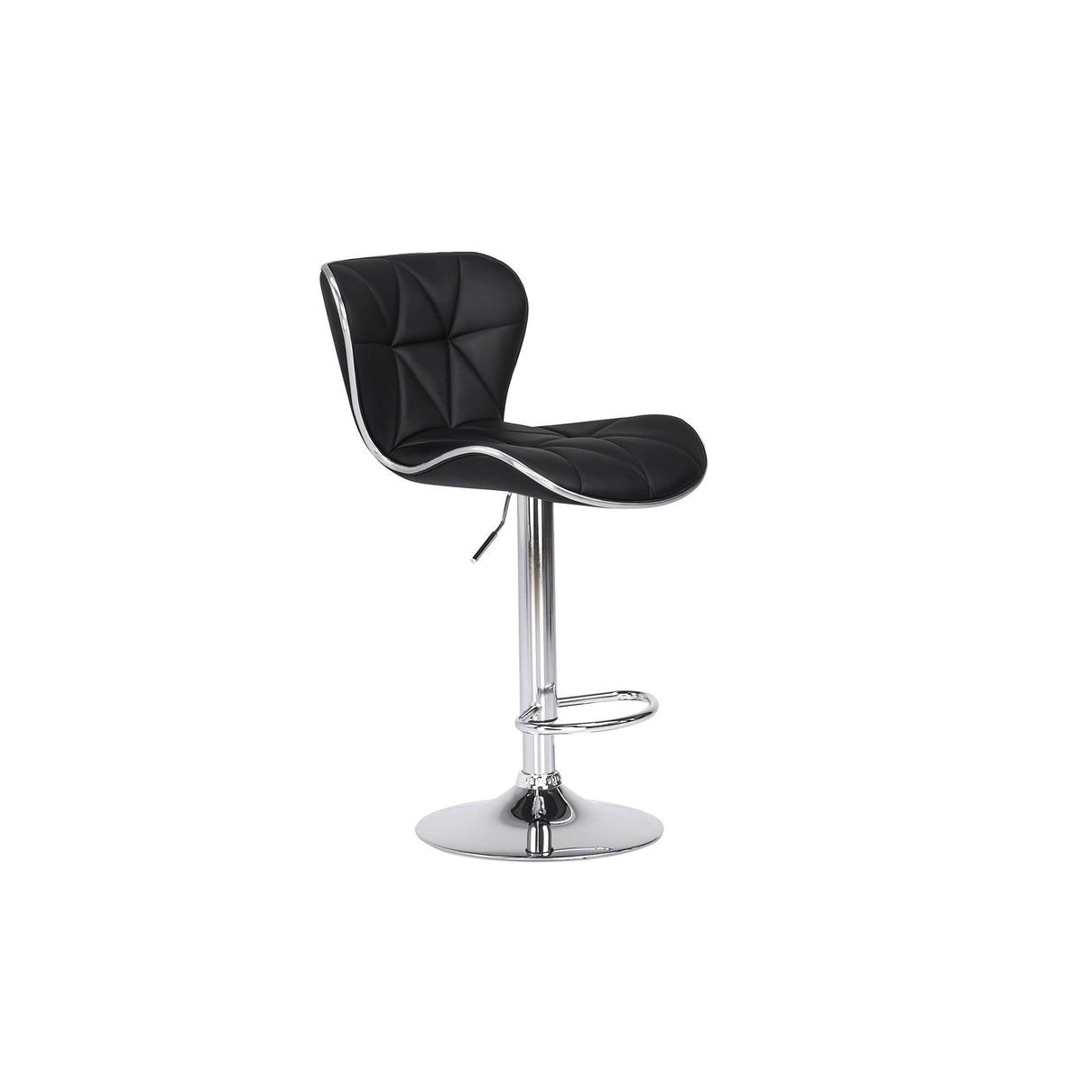 Faux Leather Adjustable Counter/Bar Stool Set of 2 White O659