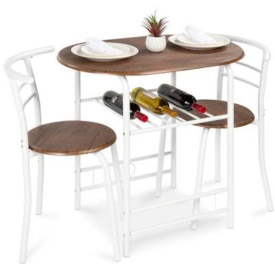 2-Person Dining Set Brown White M600