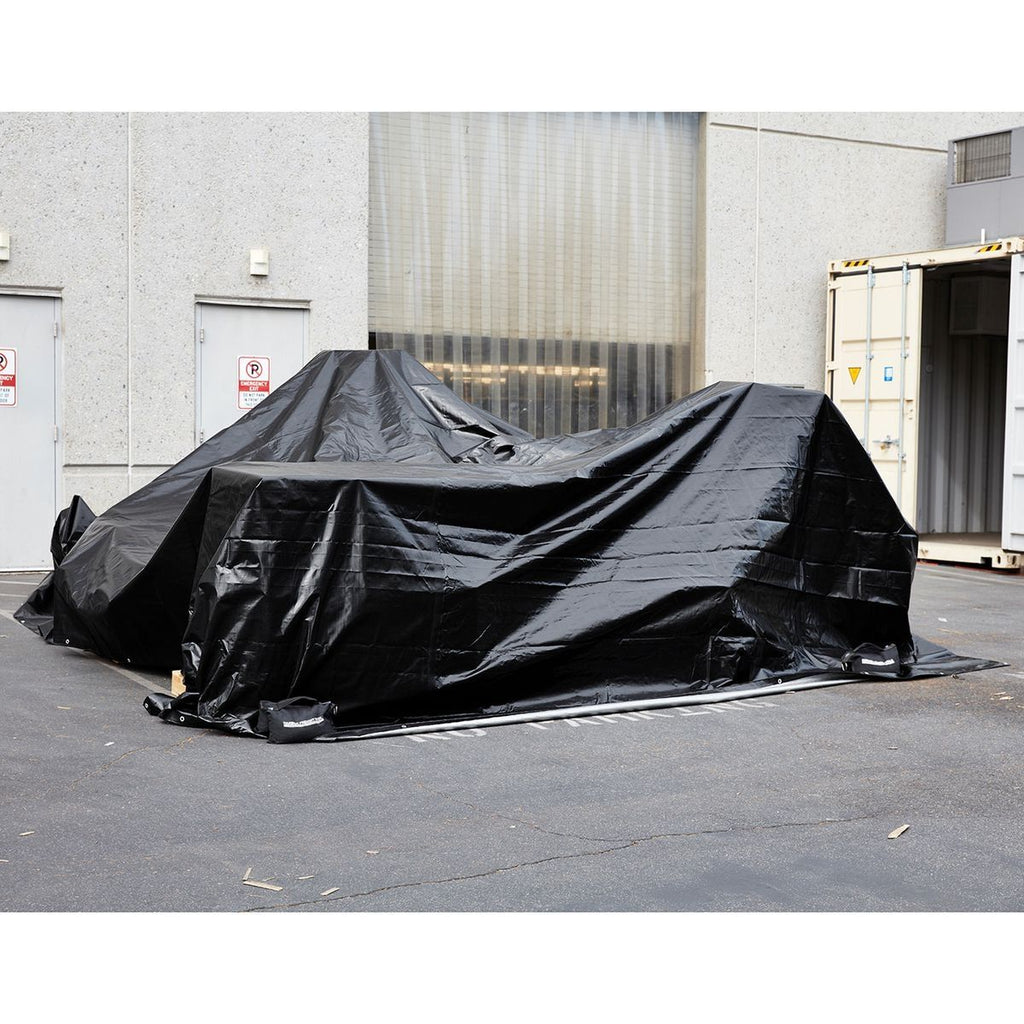 20 ft. x 30 ft. Silver and Black Weather-Resistant Tarp B93195