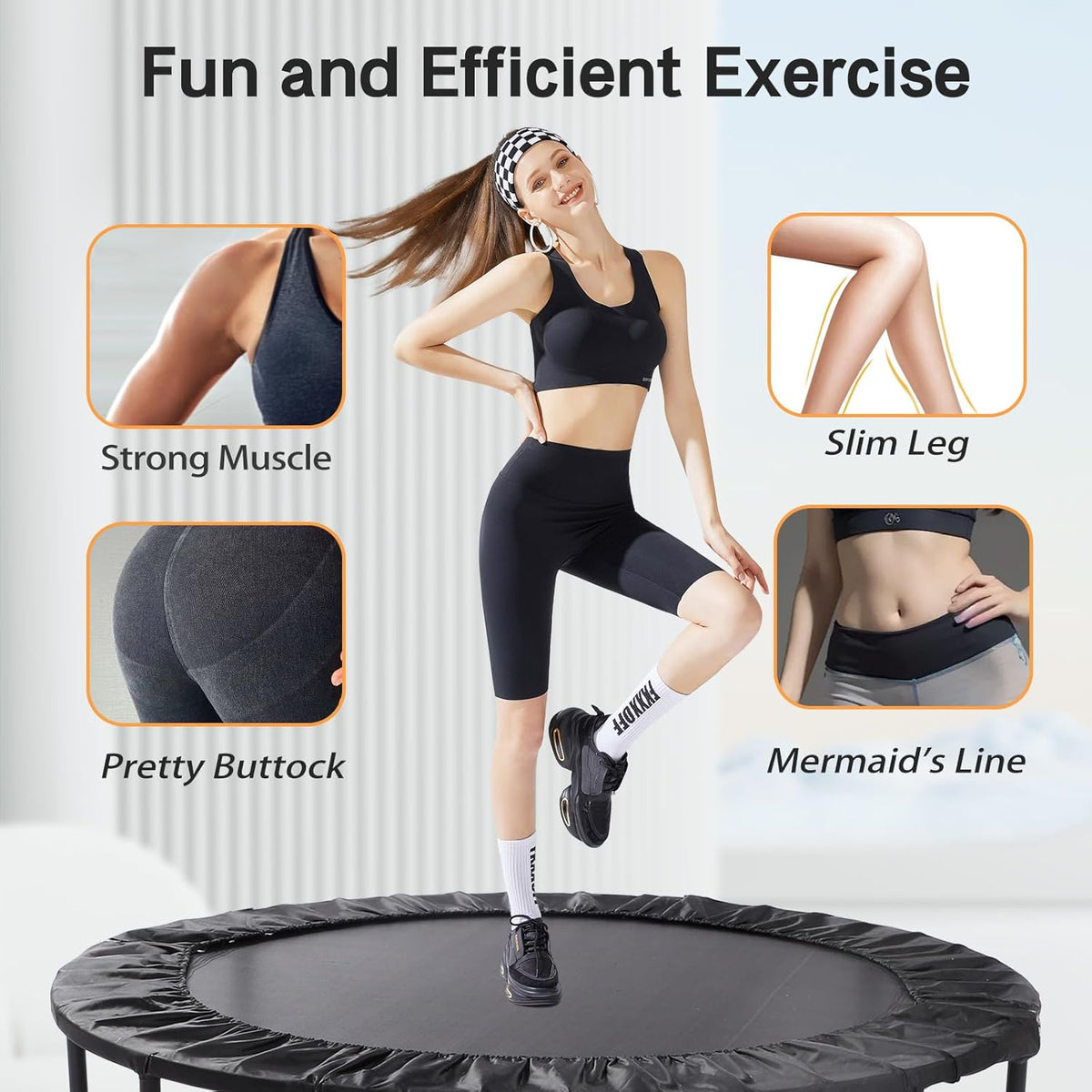 40/50" Foldable Mini Exercise Trampoline M20698