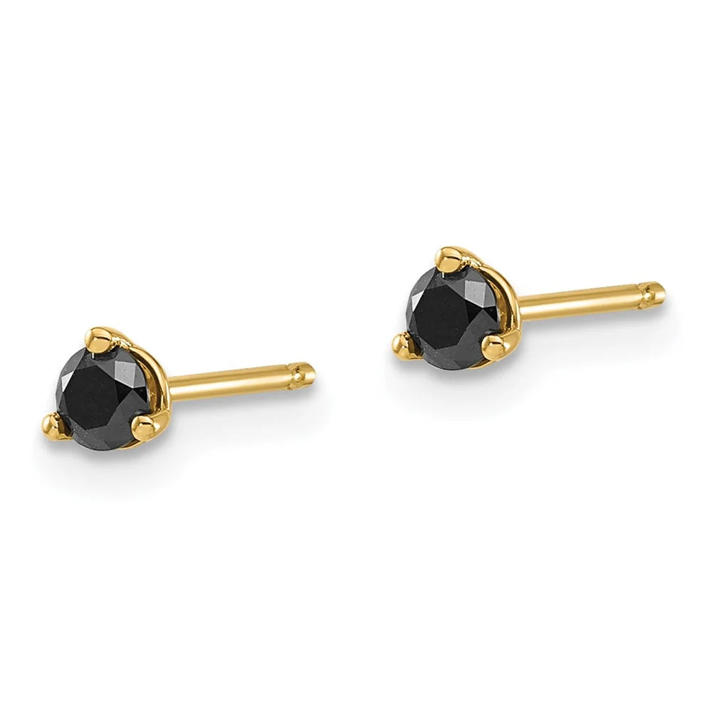 Black Diamond Stud Earrings J955237