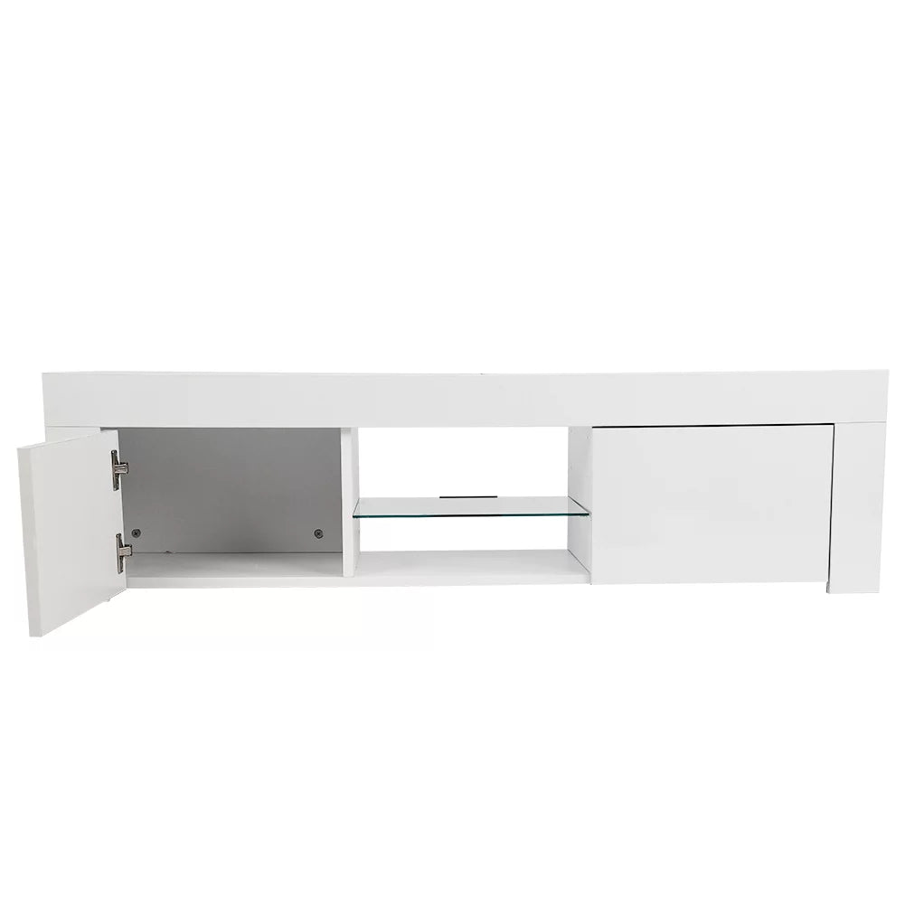 White TV Stand with LED Y76671