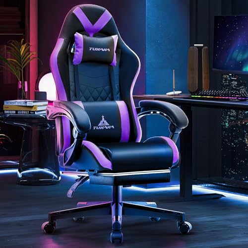 Black Ergonomic Gaming Chair with Footrest J667533