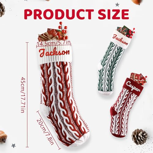 18.5'' Burlap Plaid Christmas Stockings 1-Pack Q80714
