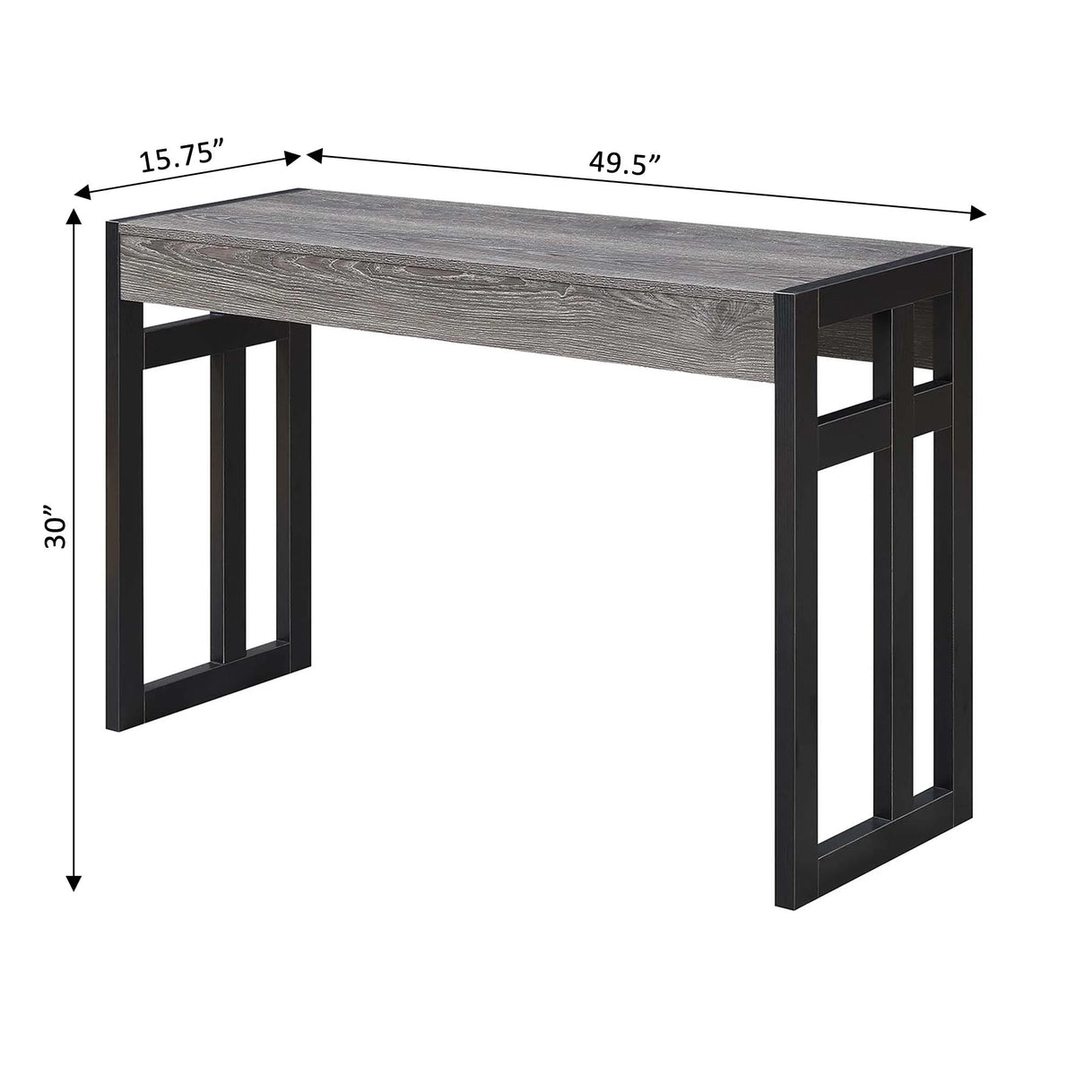 Weathered Gray Black Console Table M242