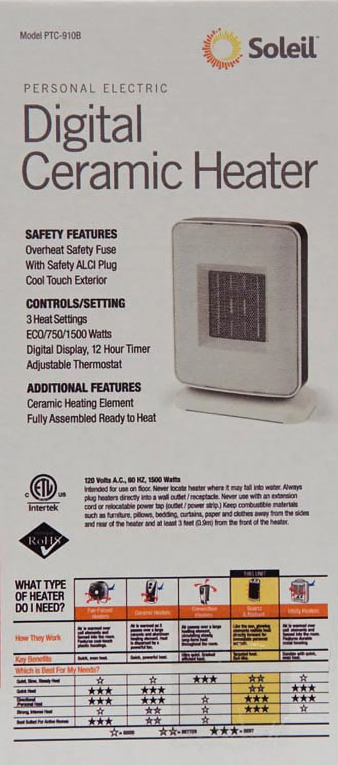 Portable Ceramic Space Heater M1935