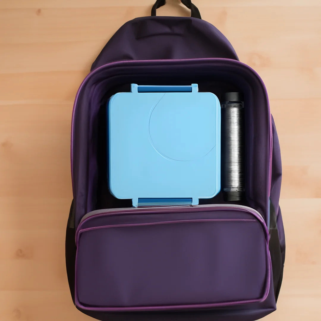 Blue Leak Proof Bento Box with Thermos Food Jar U1167