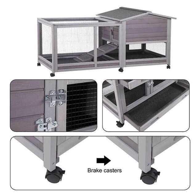 Indoor Outdoor Rabbit Hutch S926518