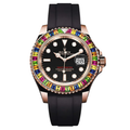 Black Dial Rubber Strap 40mm Watch Y90177