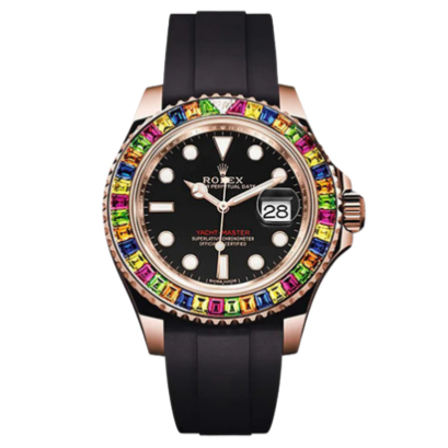 Black Dial Rubber Strap 40mm Watch Y90177