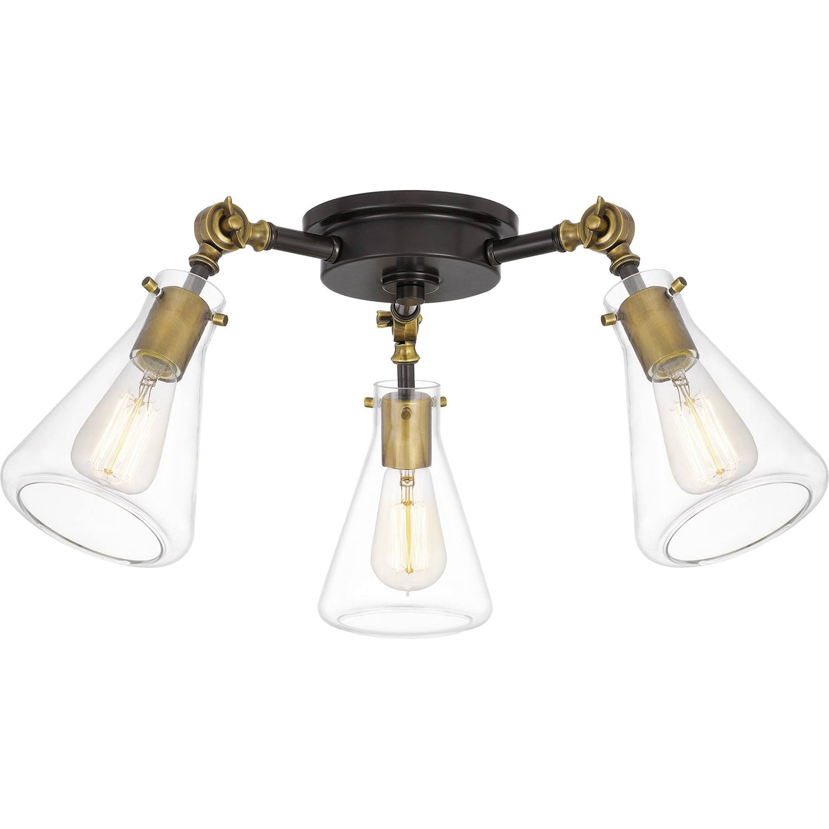 3 Light Semi-Flush Mount Western Bronze Q348054