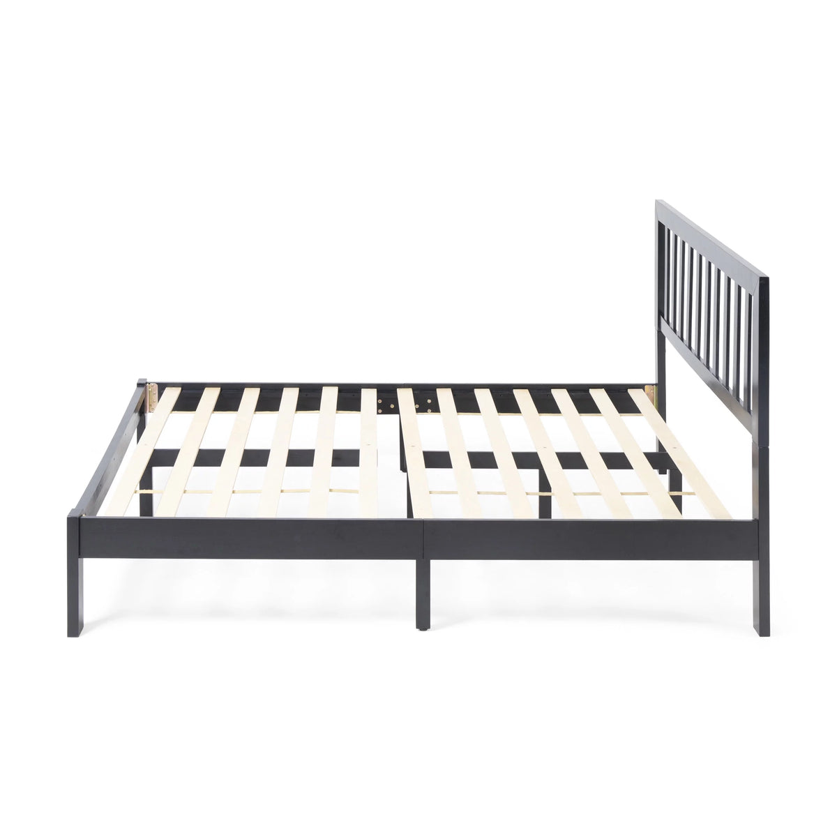 Black Acacia Wood Queen Bed O7095