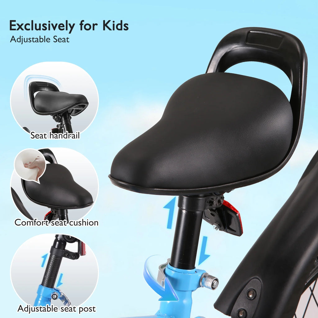 18 Kids Blue Bike with Removable Training Wheels K827