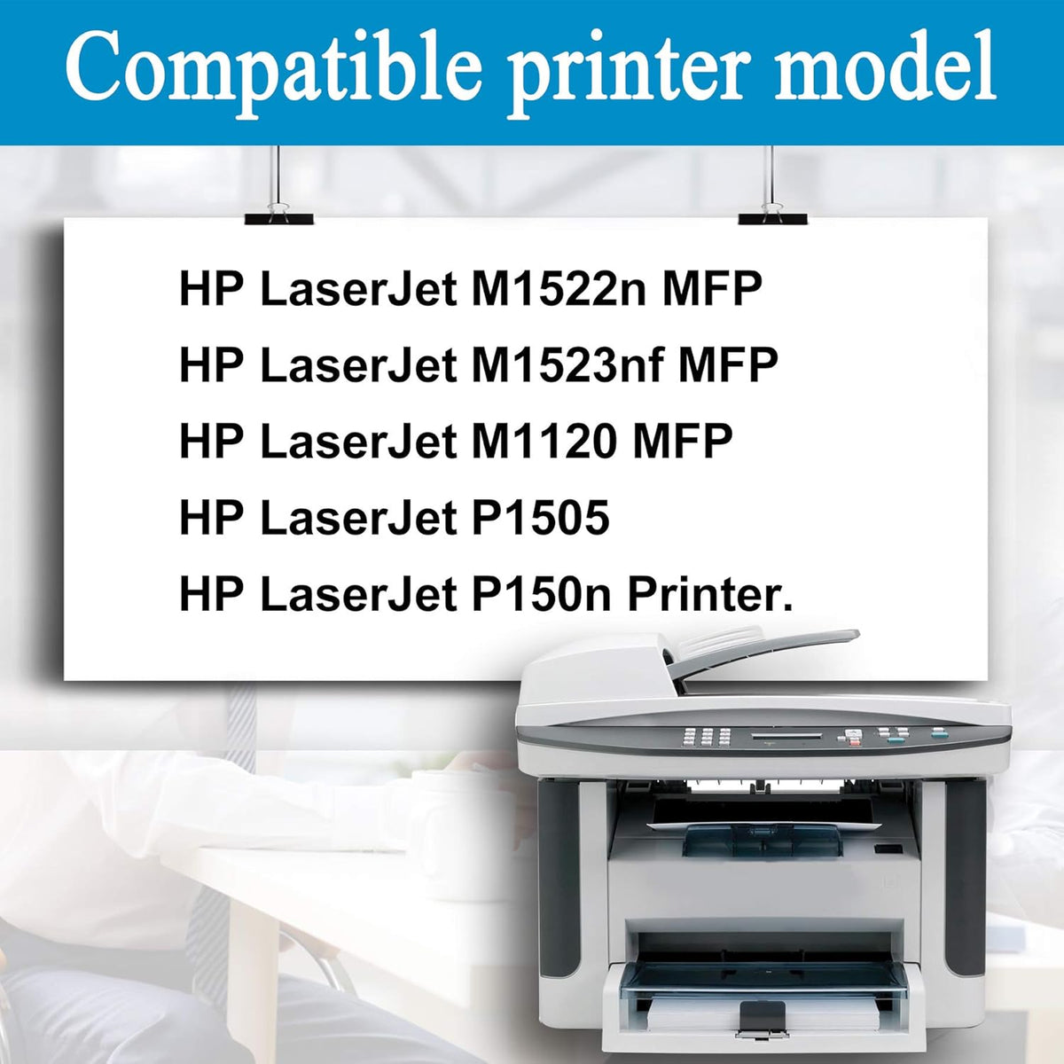 Black Toner Cartridge 36A Replacement for HP Printer J229