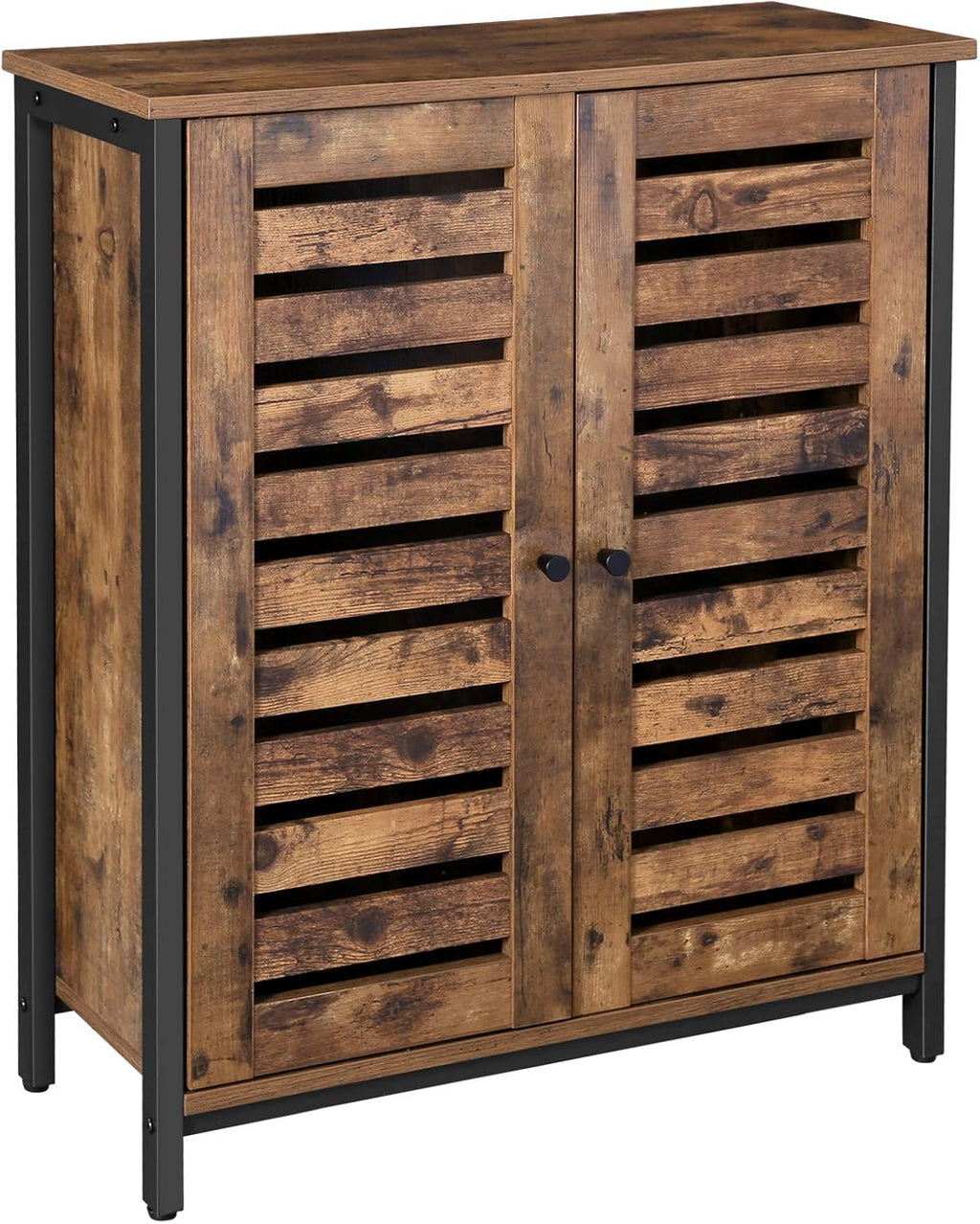 Rustic Brown Standing Cabinet with Shelf R795