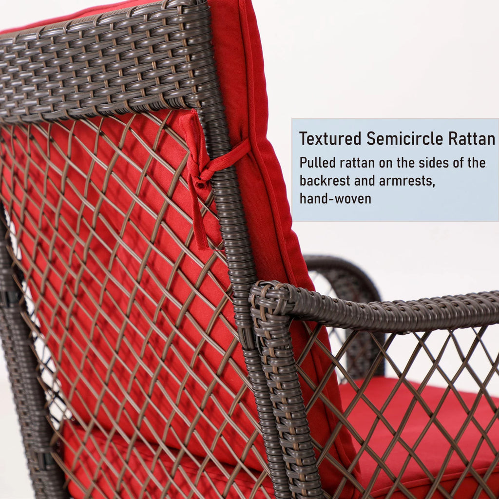 4 Pieces Rattan Patio Conversation Set R4078