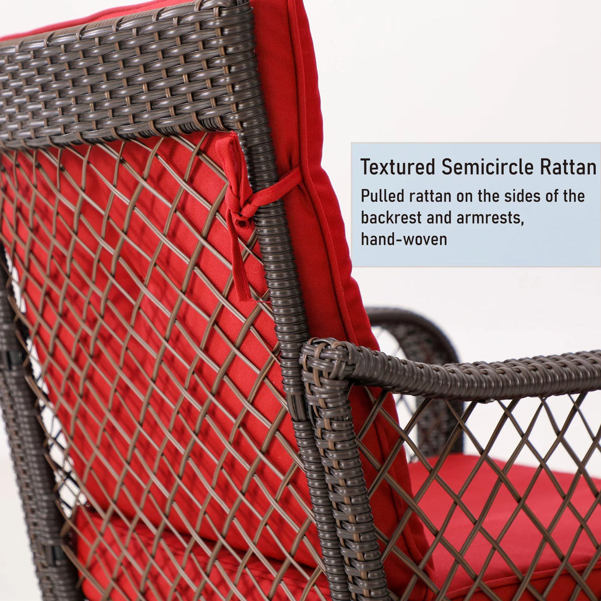 4 Pieces Rattan Patio Conversation Set R4078