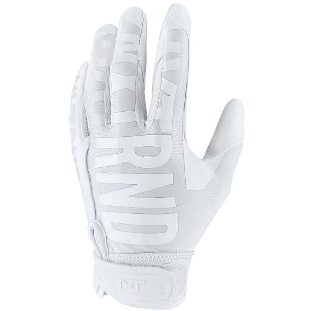 White Youth Large Sticky Receiver Football Gloves A614264