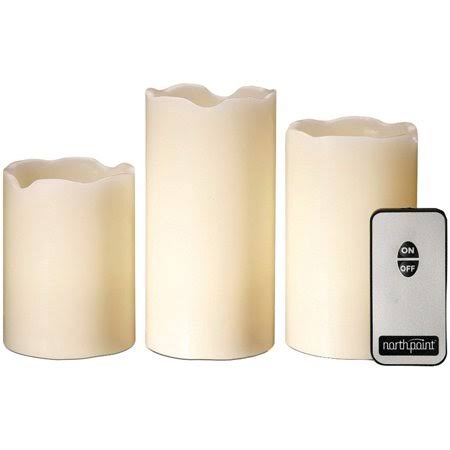 3 Piece LED Flicker Candle Set L56441