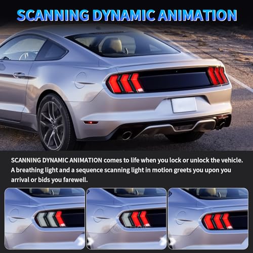 Colorful Tail Lights Assembly with Sequential Turn Signal B8284