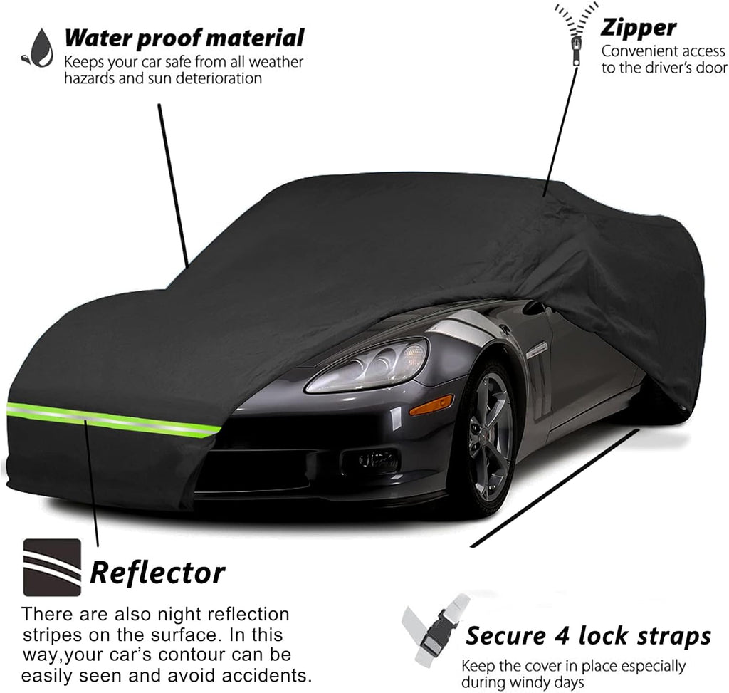 Waterproof Car Cover for C4 Corvette, 190T, Up to 200” L Z160240