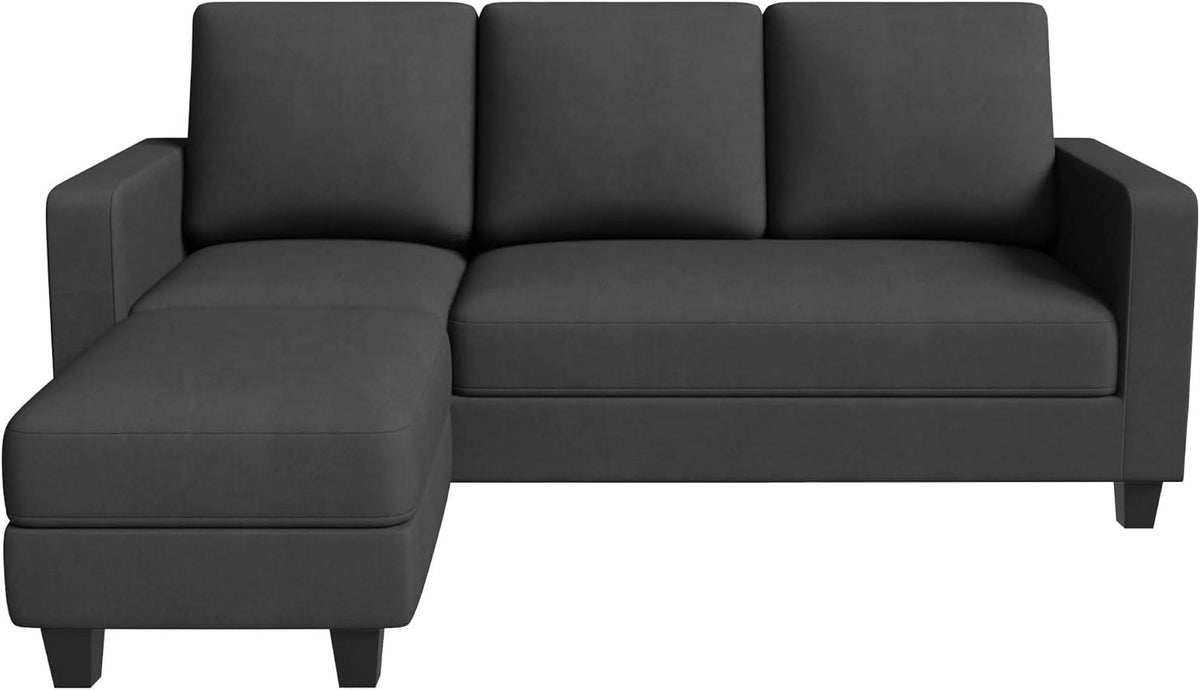 L Shaped Convertible Sectional Sofa with Ottoman Dark Gray K882102