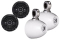 White Mini Wake Tower Marine Enclosures with 4" DSC Speakers U347