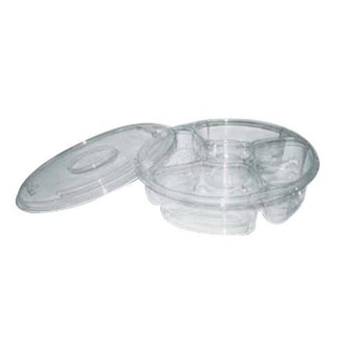 Clear Vegetable Tray with Dip Cup, 72/Case L203