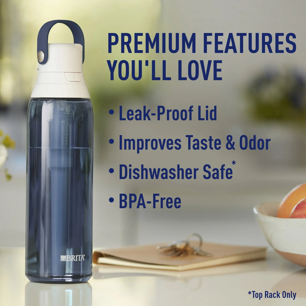 26oz Leak Proof Filtered Water Bottle with Straw P533318