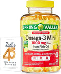 Omega-3 Fish Oil 1000 mg 120 Count Softgels Dietary Supplement L814890