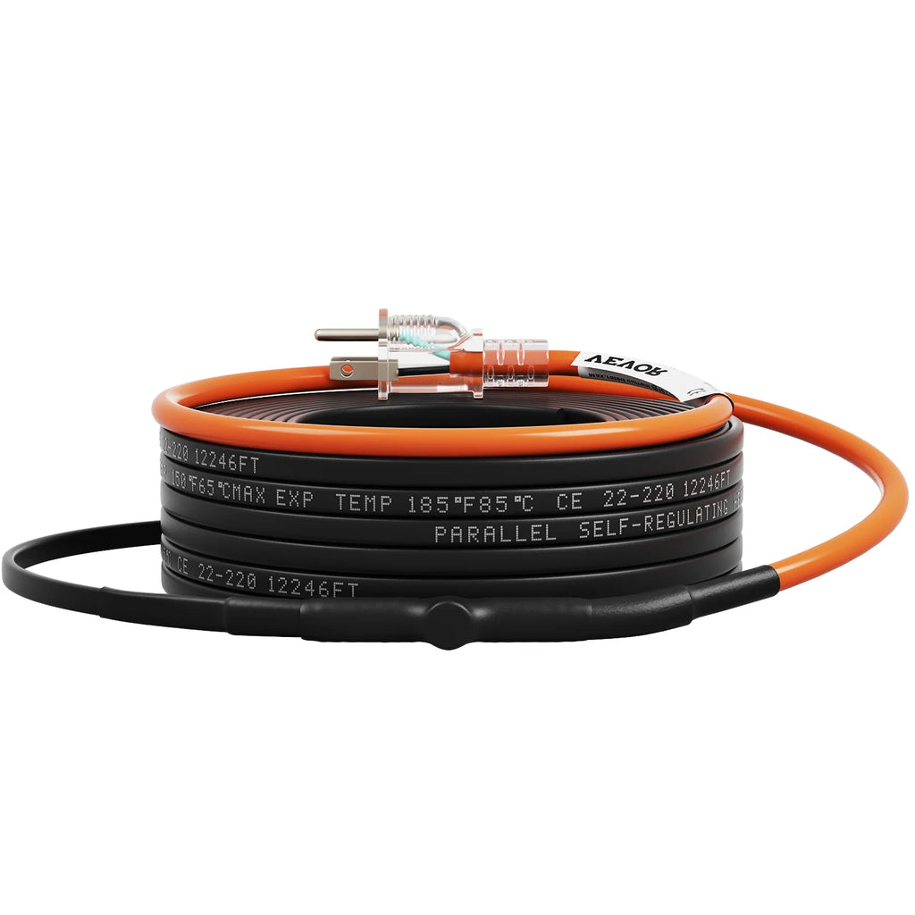 Self-Regulating Pipe Heating Cable, 80-feet 5W/ft, 120V T364969