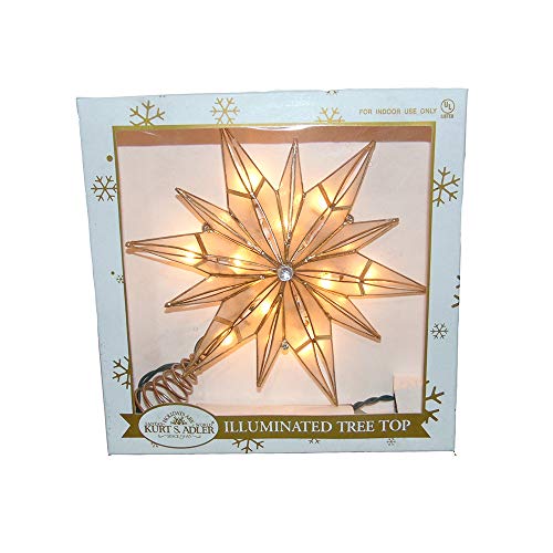10-Light 12-Point Capiz Star Treetop B688
