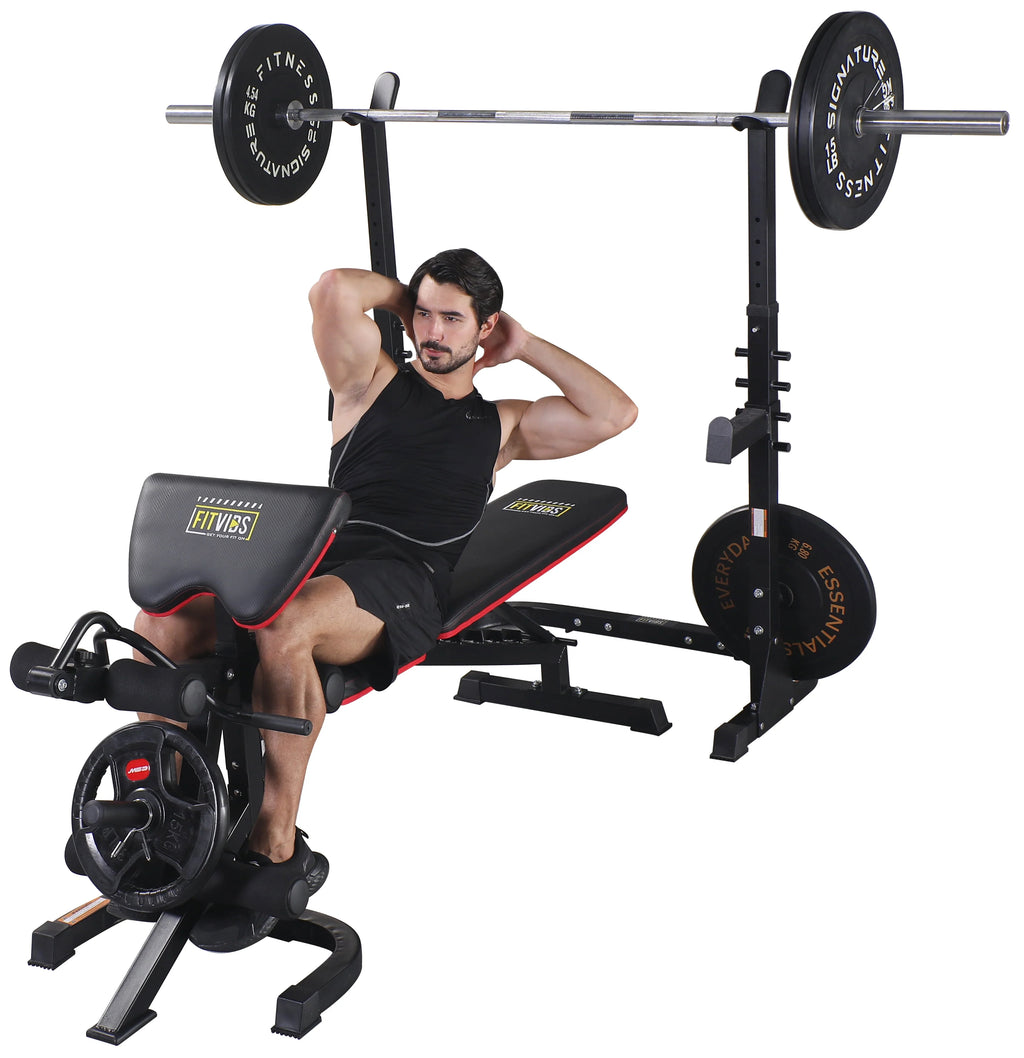 Adjustable Olympic Workout Bench with Squat Rack and 800-Pound Capacity I4068