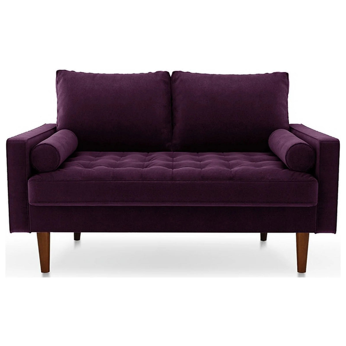 Purple Velvet Upholstered Loveseat A952