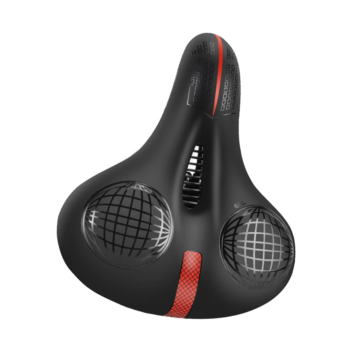 Black and Red Padded Bike Seat Cushion G444