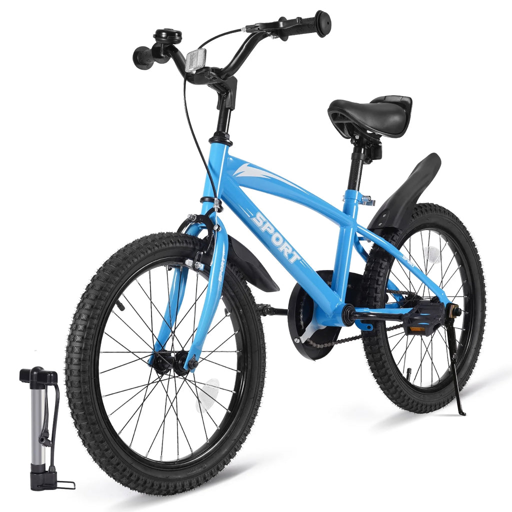 18 Kids Blue Bike with Removable Training Wheels K827