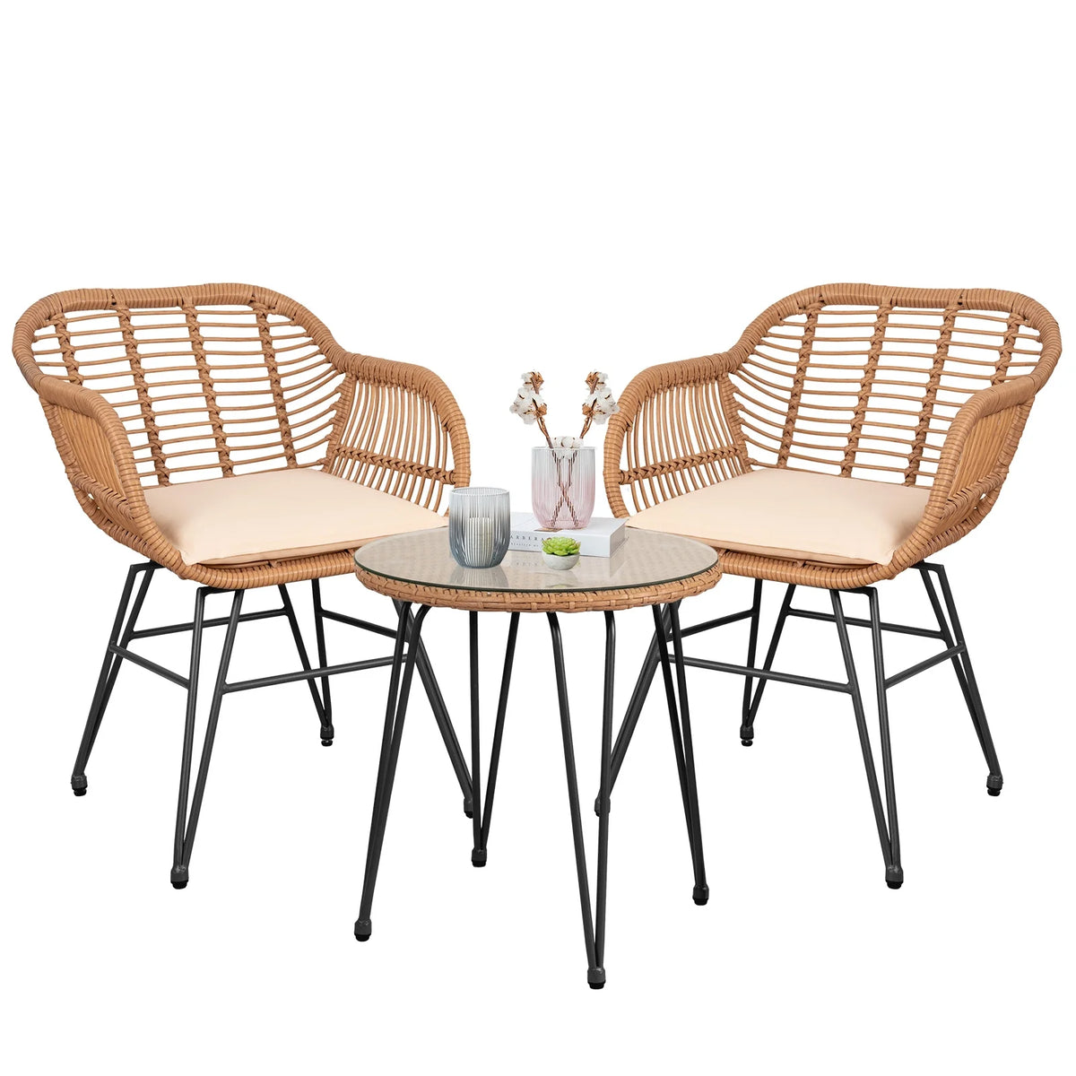 3-Piece Beige Patio Conversation Set G32168