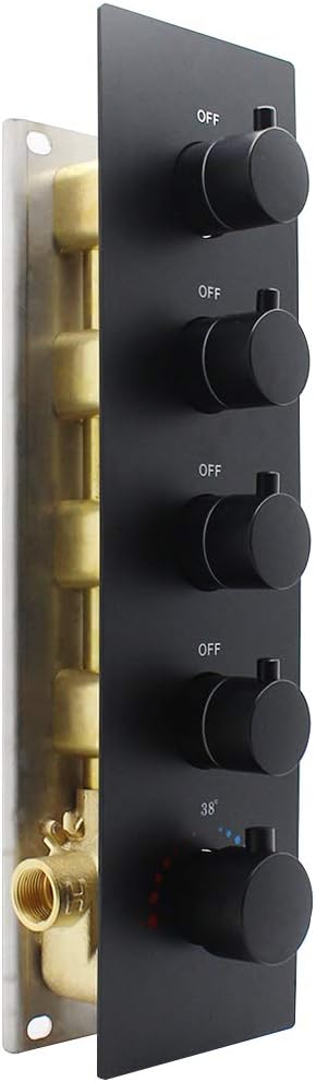 3-way Brass Thermostatic Shower Valve, Chrome K4563