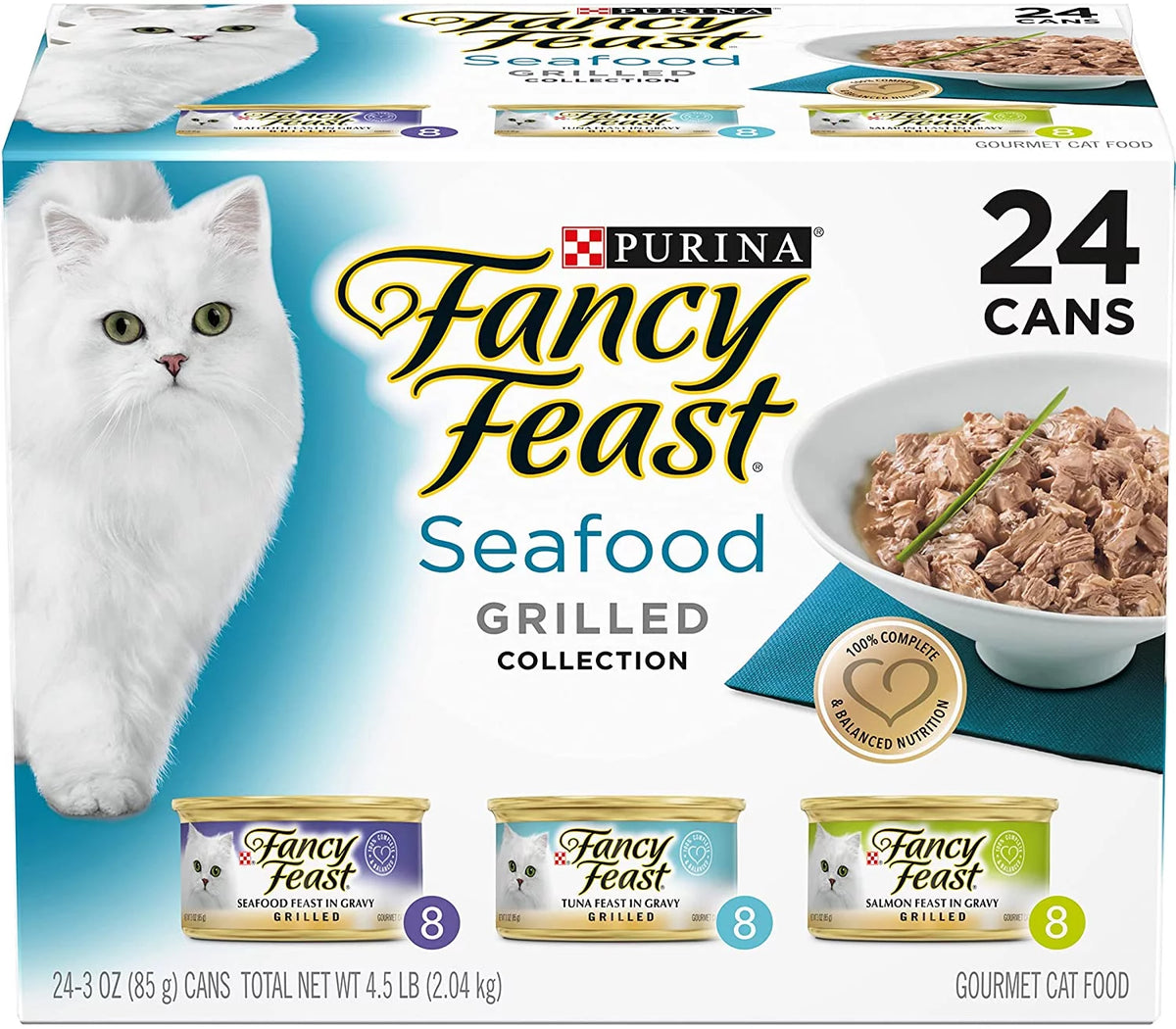 Grilled Seafood Collection Gourmet Wet Cat Food Variety Pack, 3 oz Cans E5557